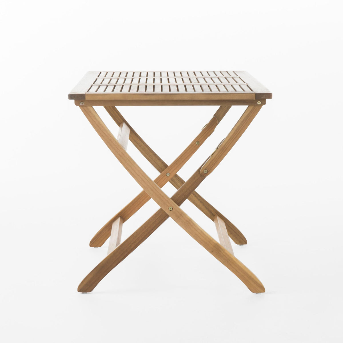 Blissique Outdoor Foldable Wood Dining Table With Slat Design