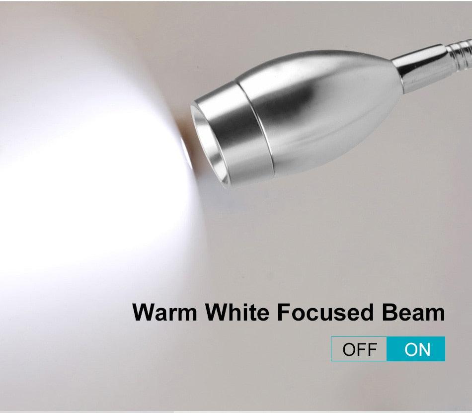 3W Dimmable Wall Reading Lamp, LED Bed Reading Book Light, Wall Sconce Bedside Reading Study Lamp Decorative Table Lamp Cute Study Lamps for Bedroom Décor