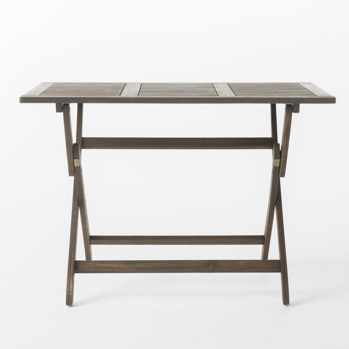 Blissique Outdoor Foldable Wood Dining Table With Slat Design