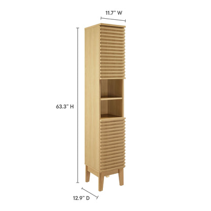 Render Tall Narrow Bathroom Storage Cabinet by Modway