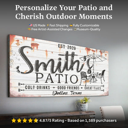 Family Patio Sign