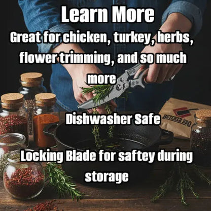 Poultry Shears for Kitchen and Grill Tool Set - Butcher BBQ