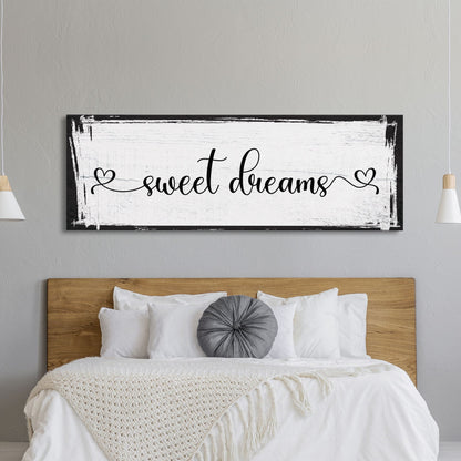 Master Bedroom Sign, Sweet Dreams Canvas Sign, Bedroom Wall Decor, Sign For Bedroom, distressed Canvas Sign, Sign Above Bed, Bedroom Art