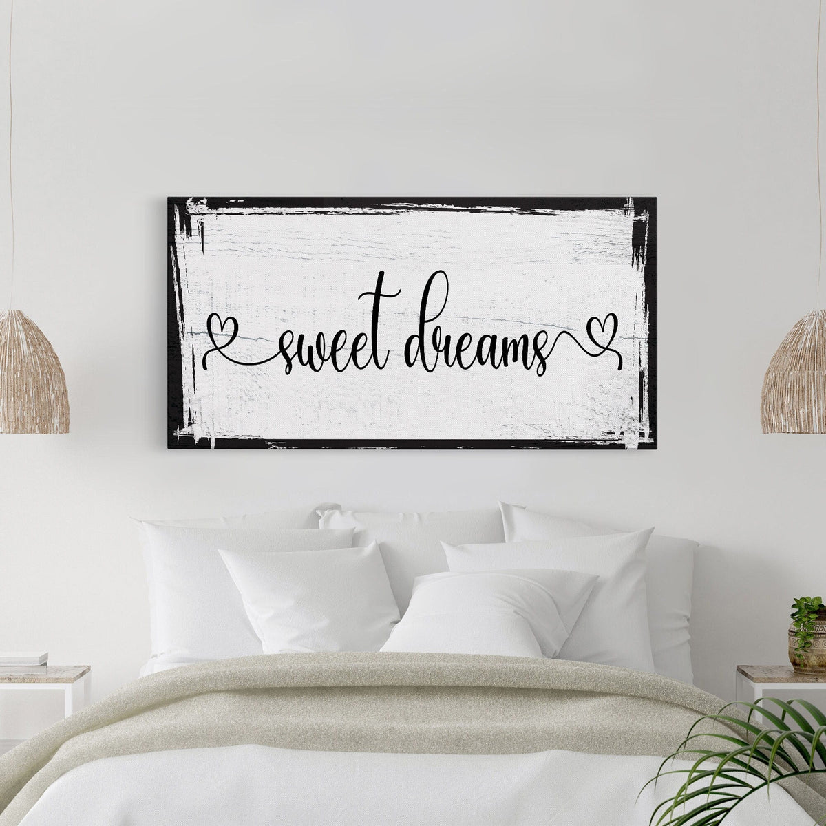 Master Bedroom Sign, Sweet Dreams Canvas Sign, Bedroom Wall Decor, Sign For Bedroom, distressed Canvas Sign, Sign Above Bed, Bedroom Art