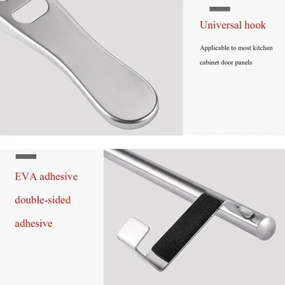 Towel Rack Over Door Towel Bar Hanging Holder Stainless Steel Bathroom Kitchen Cabinet