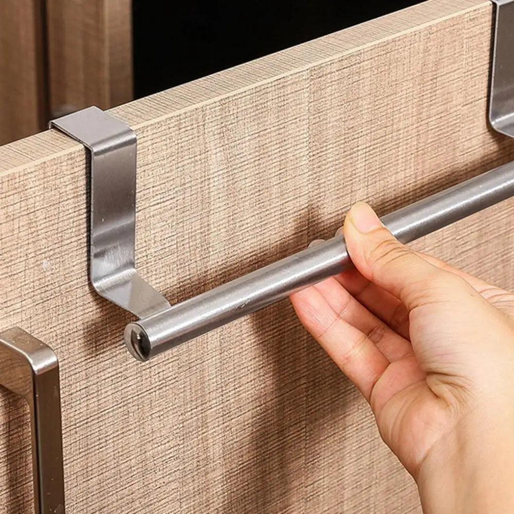 Towel Rack Over Door Towel Bar Hanging Holder Stainless Steel Bathroom Kitchen Cabinet