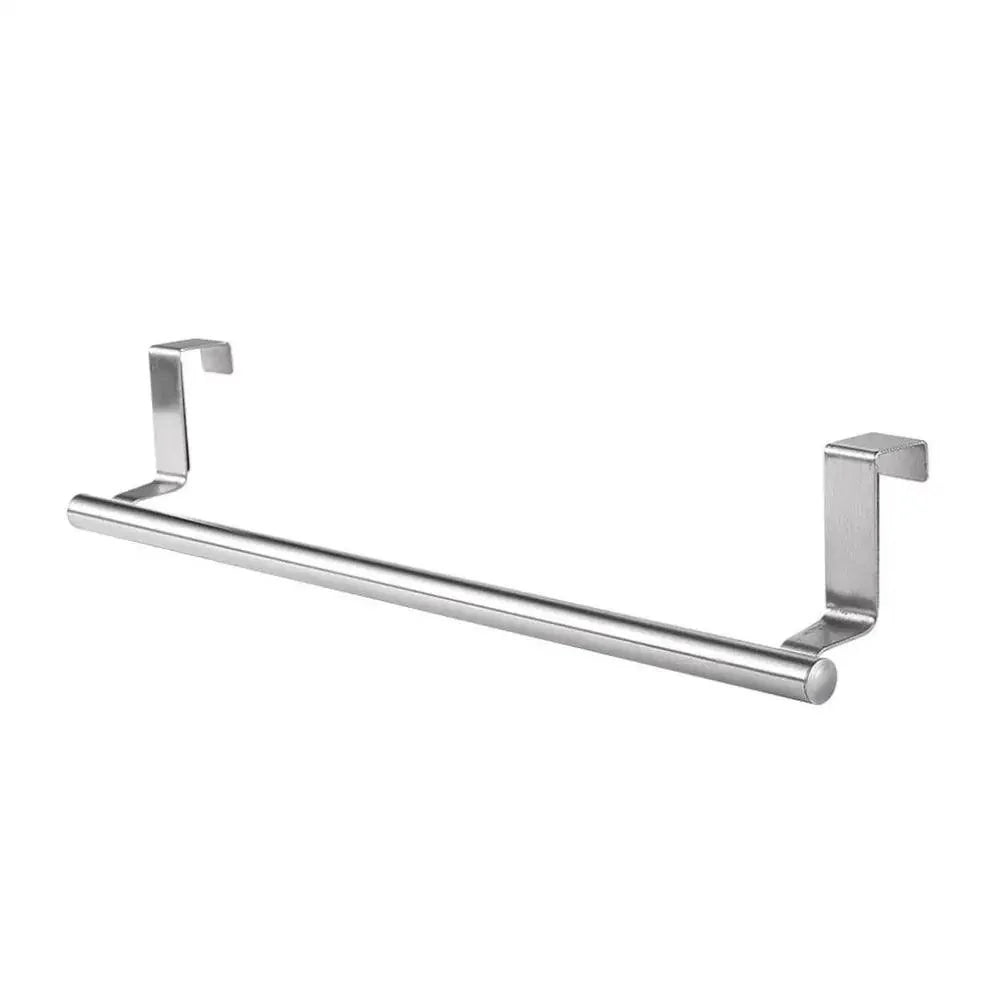 Towel Rack Over Door Towel Bar Hanging Holder Stainless Steel Bathroom Kitchen Cabinet